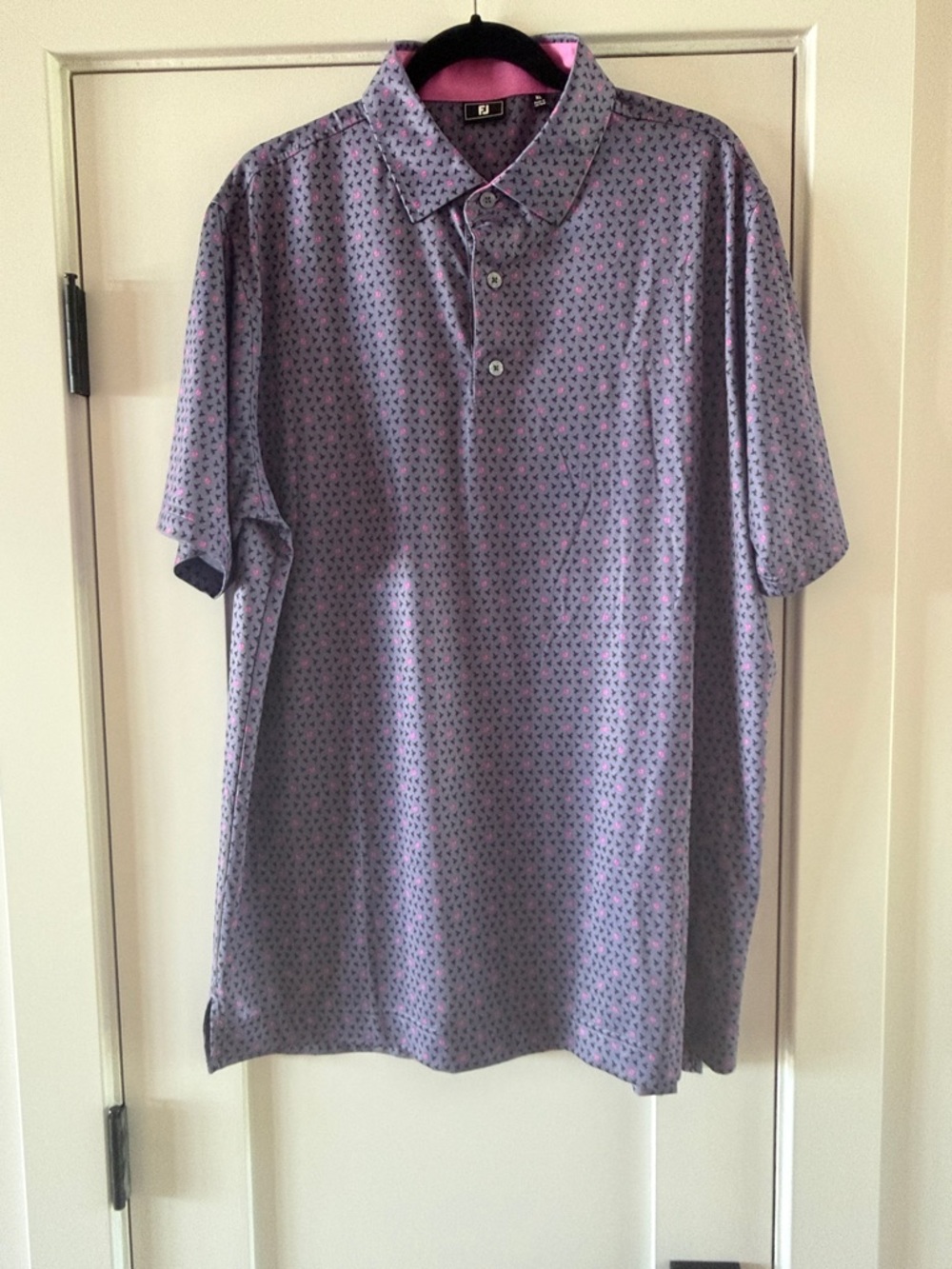 FootJoy flying wasp Lavender Micro-Pattern Golf Polo size XL